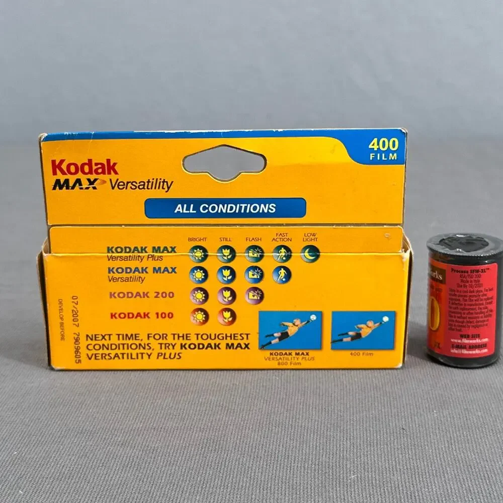 VTG Kodak Max 400 35mm Color Print Film 4 Rolls Seattle FilmWork 200 Expired Y2K